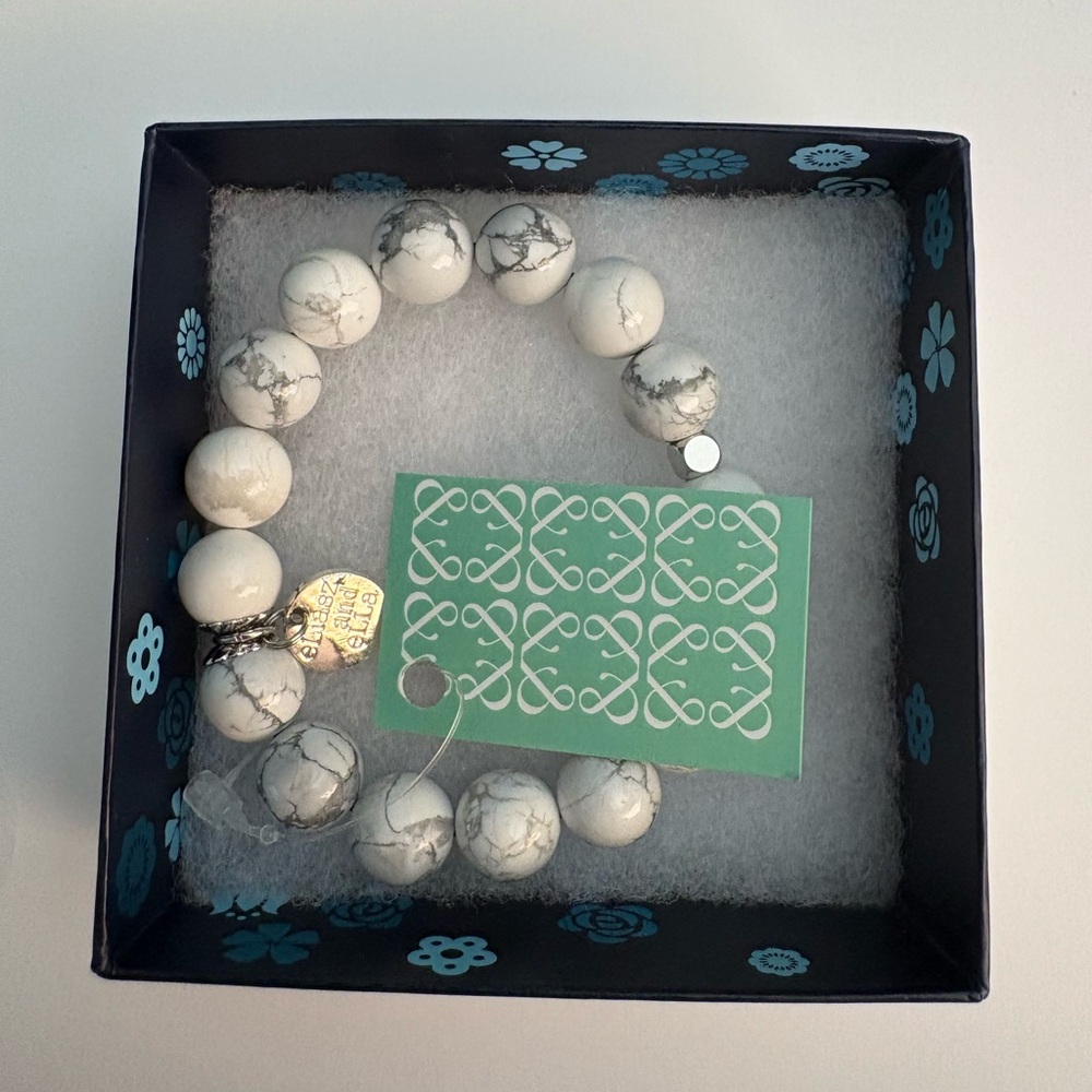 Elegant White Marble Bracelet